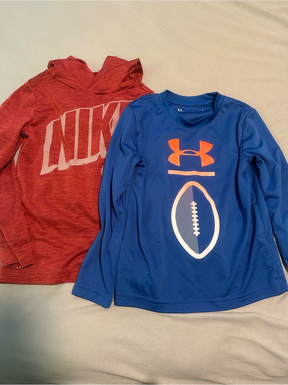 2 4T long sleeve shirts. Nike/under armour